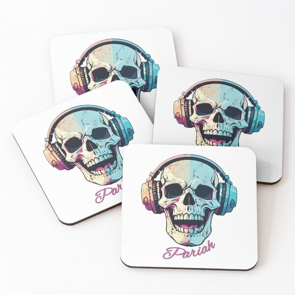 Item preview, Pariah Skull with Headphones – Punk Vaporwave Music Outcast designed and sold by UNK-Fatigues.