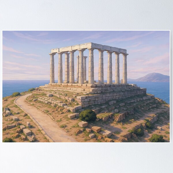Item preview, Temple of Poseidon at Cape Sounion designed and sold by KAI-Studio.