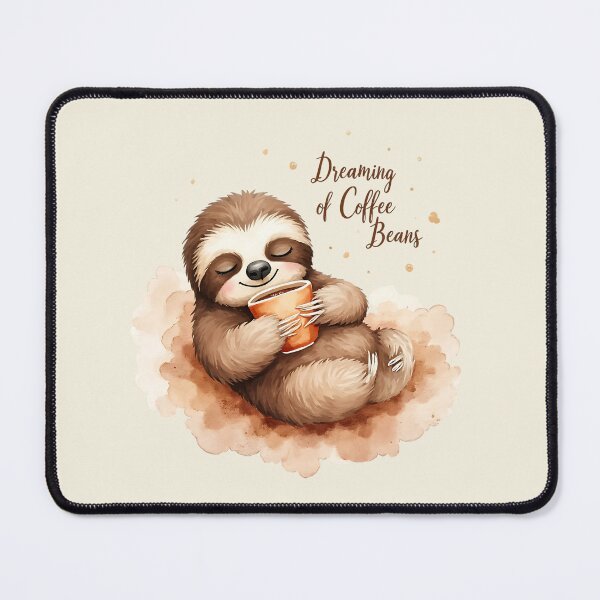 Item preview, Dreaming of Coffee Beans - Sloth & Cozy Dreams designed and sold by Brewtiful Style.