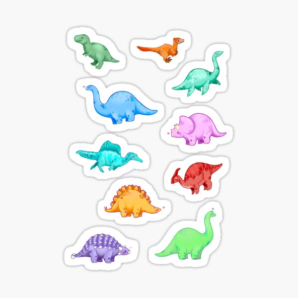 Item preview, Cute Colorfull Dinosaurs designed and sold by VraptorDoodles.