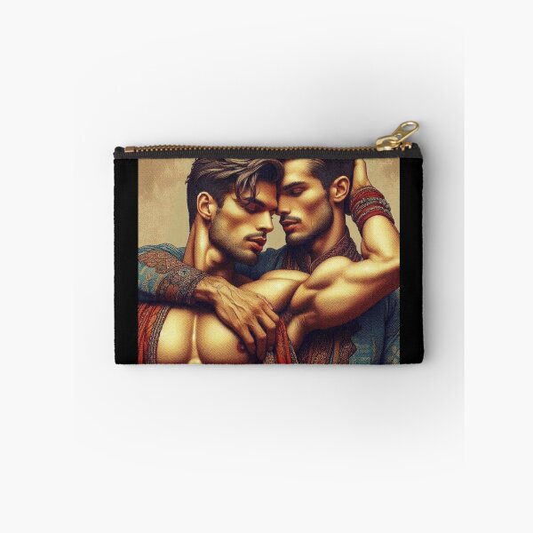Item preview, Gay Couple Purana Din Indian Fusion Devoted Love LGBTQ Gay Pride Graphic Design designed and sold by ItsAKinkThing.