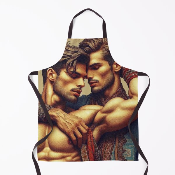 Item preview, Gay Couple Purana Din Indian Fusion Devoted Love LGBTQ Gay Pride Graphic Design designed and sold by ItsAKinkThing.