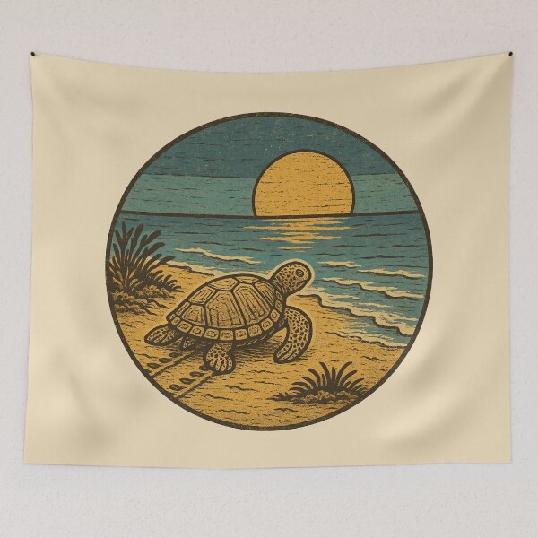 Item preview, Turtle on the Beach Moonrise Ocean designed and sold by Sturdust.