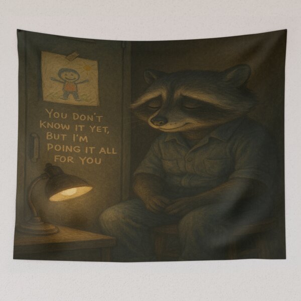 Item preview, You Don’t Know It Yet, But I’m Doing It All for You – Raccoon Parent Art designed and sold by Neovibe Print.