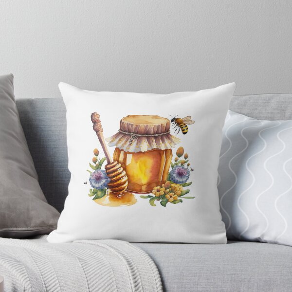 Item preview, "Honey Bee Delight | Cute Nature-Inspired Art" designed and sold by Mandayartstudio.