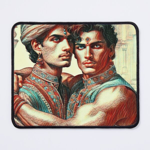 Item preview, Gay Love Purana Din Indian Fusion My Love Is Yours. LGBTQ Gay Pride Graphic Design designed and sold by ItsAKinkThing.