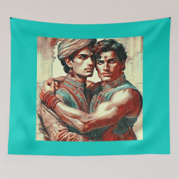 Item preview, Gay Love Purana Din Indian Fusion My Love Is Yours. LGBTQ Gay Pride Graphic Design designed and sold by ItsAKinkThing.