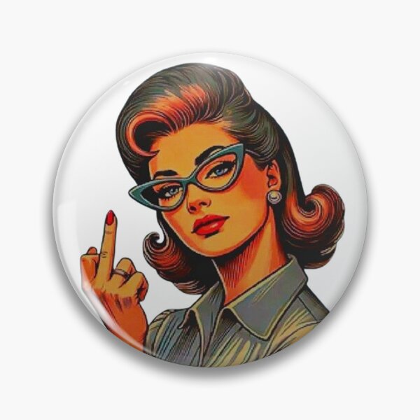 Item preview, Respectfully - Retro Woman Showing Middle Finger designed and sold by Vicky021.