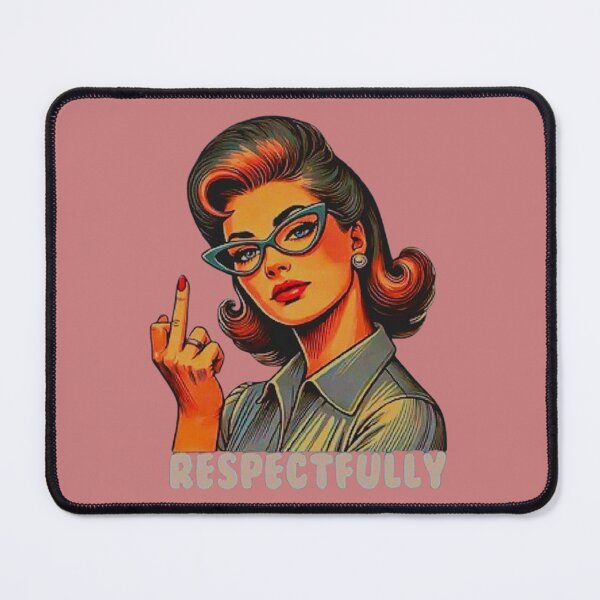 Item preview, Respectfully - Retro Woman Showing Middle Finger designed and sold by Vicky021.