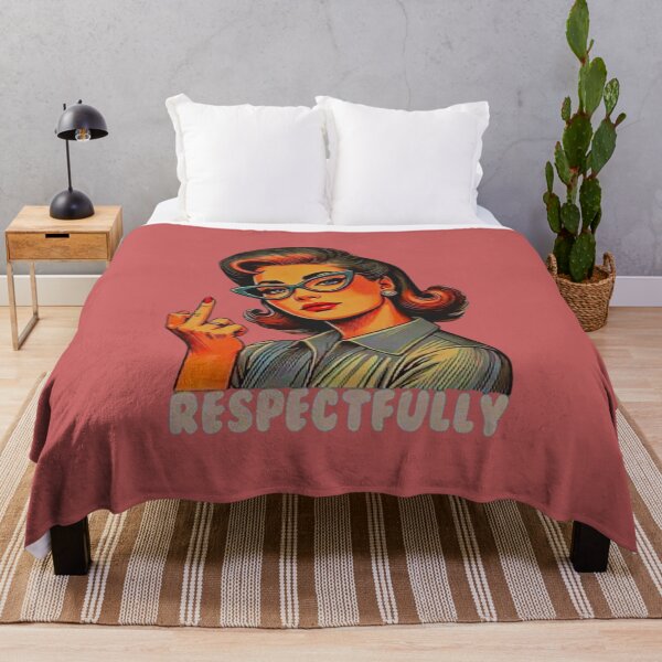 Item preview, Respectfully - Retro Woman Showing Middle Finger designed and sold by Vicky021.