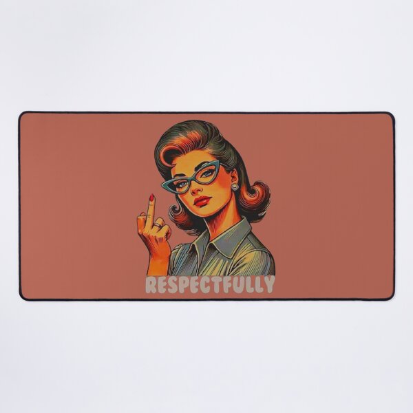 Item preview, Respectfully - Retro Woman Showing Middle Finger designed and sold by Vicky021.