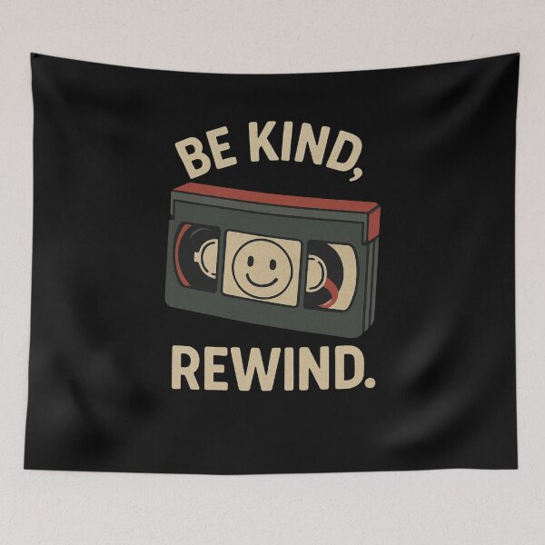 Item preview, Be Kind Rewind – Retro VHS Tape Design with Smile Face designed and sold by thesnakeater.