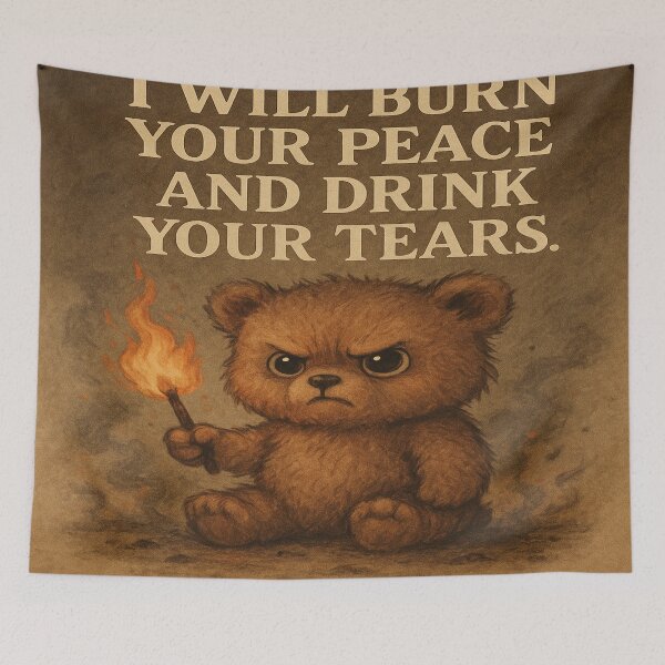 Item preview,  I Will Burn Your Peace and Drink Your Tears – Chaos Bear Art designed and sold by Neovibe Print.