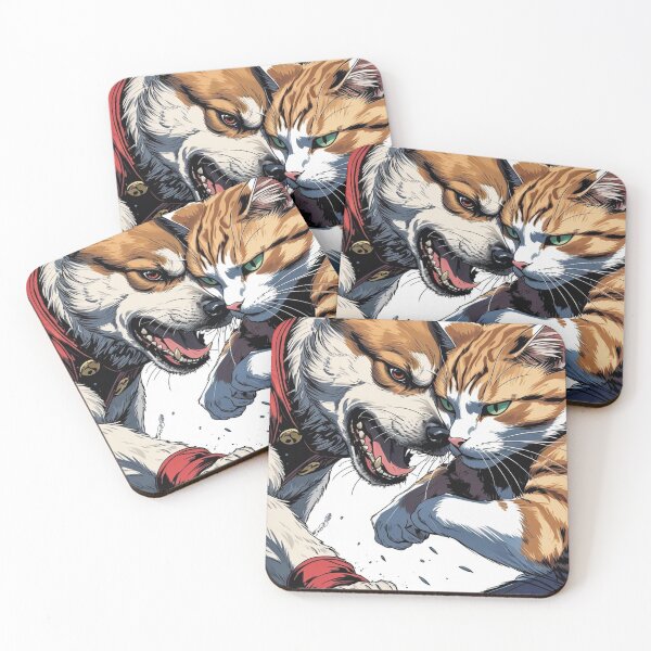Item preview, Adorable Dog and Cat Art – Cute & Funny Pet Lover Gift designed and sold by dog&cat.