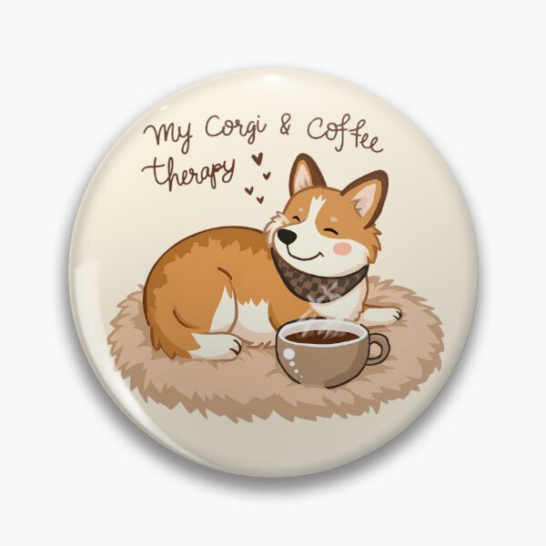Item preview, My Corgi & Coffee Therapy - Cute Corgi & Bliss designed and sold by Brewtiful Style.