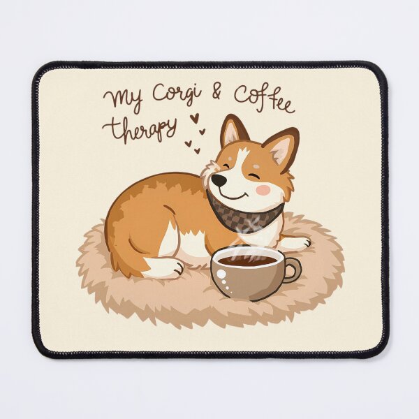 Item preview, My Corgi & Coffee Therapy - Cute Corgi & Bliss designed and sold by Brewtiful Style.