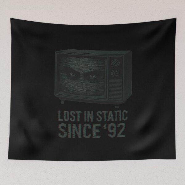Item preview, Lost in Static Since '92 – Creepy Retro TV Horror Design designed and sold by thesnakeater.