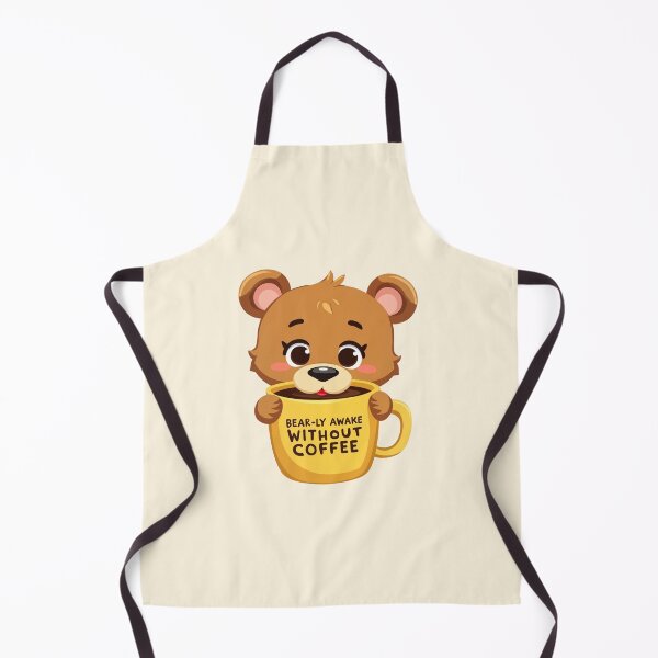 Item preview, Bear-ly Awake - Cute Bear Cub & Morning Grind designed and sold by Brewtiful Style.