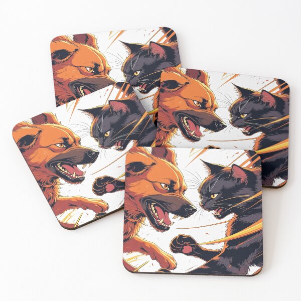 Item preview, Adorable Dog and Cat Art – Cute & Funny Pet Lover Gift designed and sold by dog&cat.
