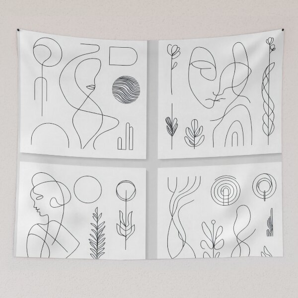 Item preview, Abstract Line Art Collection designed and sold by VIDURBHANDAARI.