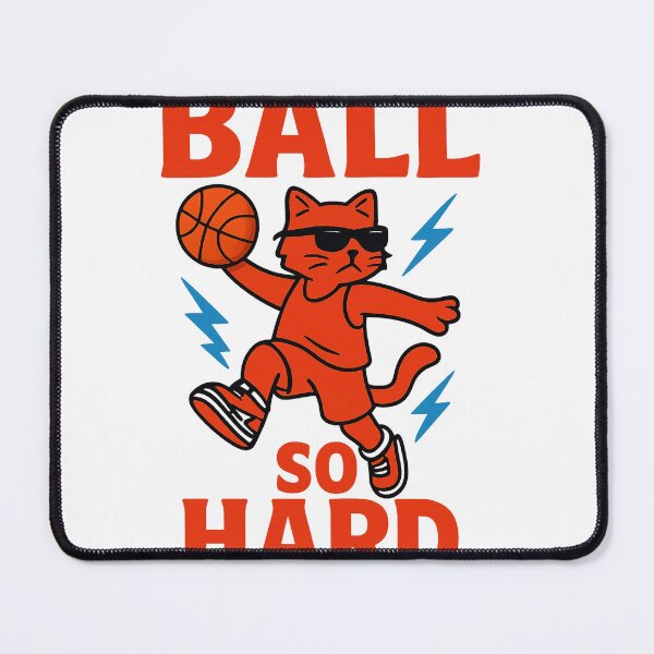 Item preview, Ball So Hard – Cool Cat Slam Dunk Streetwear Design designed and sold by Aecplaza.