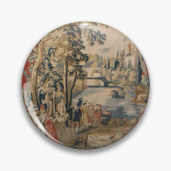 Item preview, Riverside Gathering: Vintage French Countryside Scene Pattern #1230 designed and sold by CARRAANN.