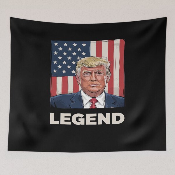 Item preview, Donald Trump 2024 President Legend American Flag designed and sold by Nekusa.