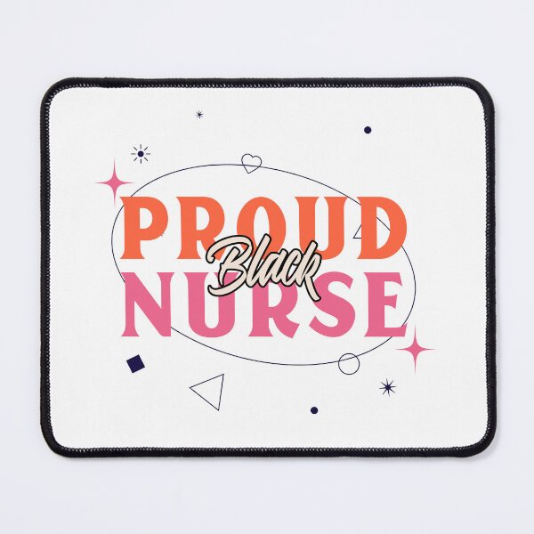 Item preview, Proud Black Nurse | Colorful Star & Heart Oval Design designed and sold by NANursing.