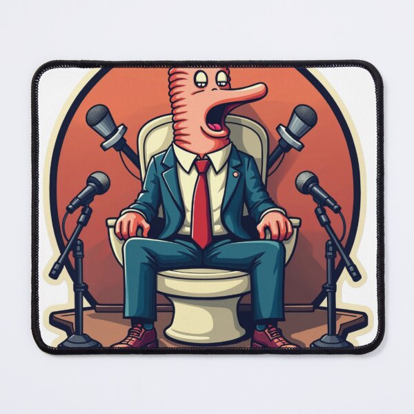 Item preview, Worm President Declaring War on Socks from a Toilet Throne  Summer Reloaded: Ultra Gift Mode designed and sold by Imaginarium of Chaos falcon88 .