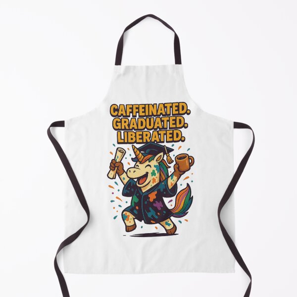 Item preview, Caffeinated Graduated Liberated – Funny Unicorn Graduation Gift designed and sold by Asbiell.
