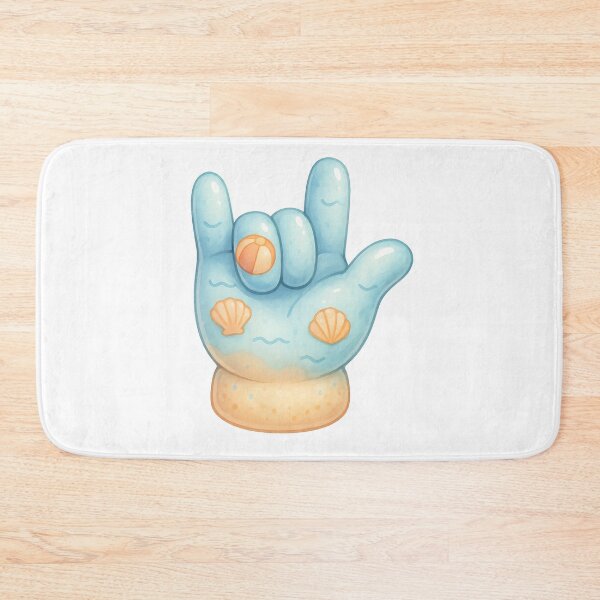 Item preview, ASL I Love You Beach Glove – Cute Summer Ocean Pastel Art designed and sold by momo9981.