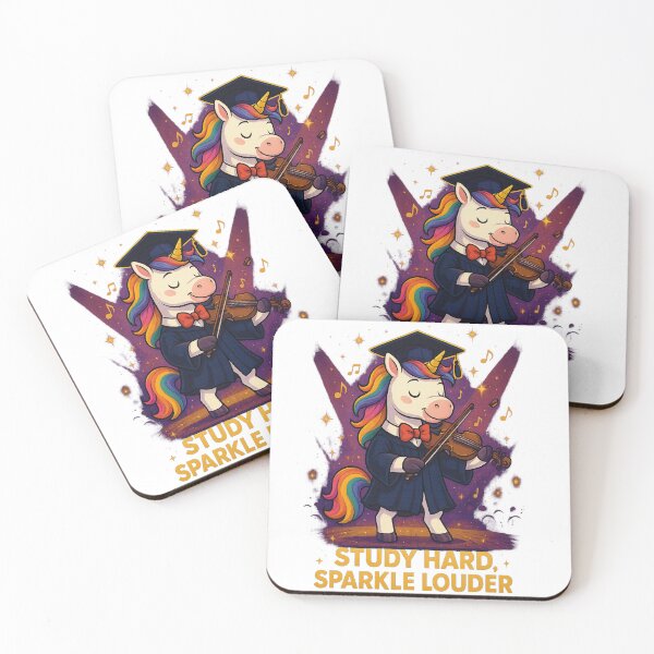 Item preview, Graduation Unicorn – Study Hard, Sparkle Louder designed and sold by Asbiell.