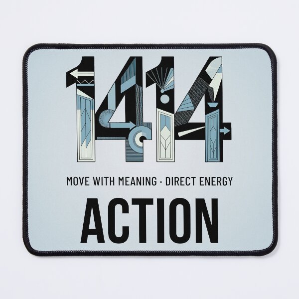Item preview, Angel Number 1414 | Action: Move with meaning, direct energy designed and sold by SolaoLab.