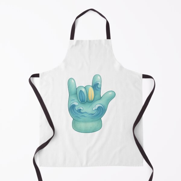 Item preview, ASL I Love You Surf Glove – Ocean Wave Summer Surfboard Art designed and sold by momo9981.