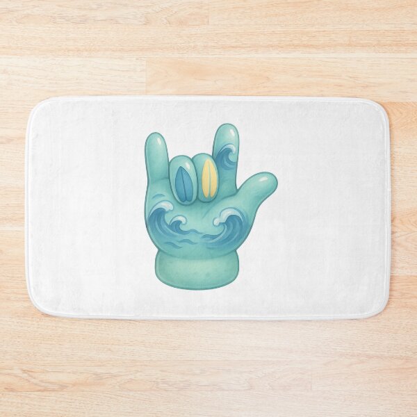 Item preview, ASL I Love You Surf Glove – Ocean Wave Summer Surfboard Art designed and sold by momo9981.