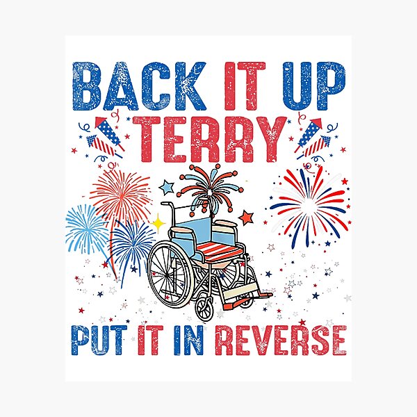 Item preview, Back It Up Terry Put It In Reverse Firework Flag 4Th Of July designed and sold by Cute-Collection.