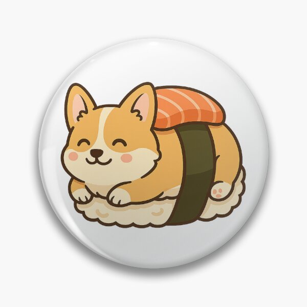 Item preview, Corgi Nigiri – Cute Sushi Dog Sticker designed and sold by Tripconic.