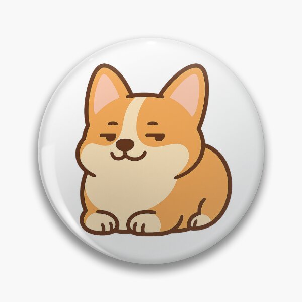Item preview, Smug Corgi Loaf – Funny Kawaii Dog Meme Sticker designed and sold by Tripconic.