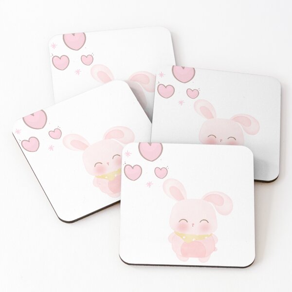 Item preview, Rabbit cute with hart love pink designed and sold by Sajiikanaan.