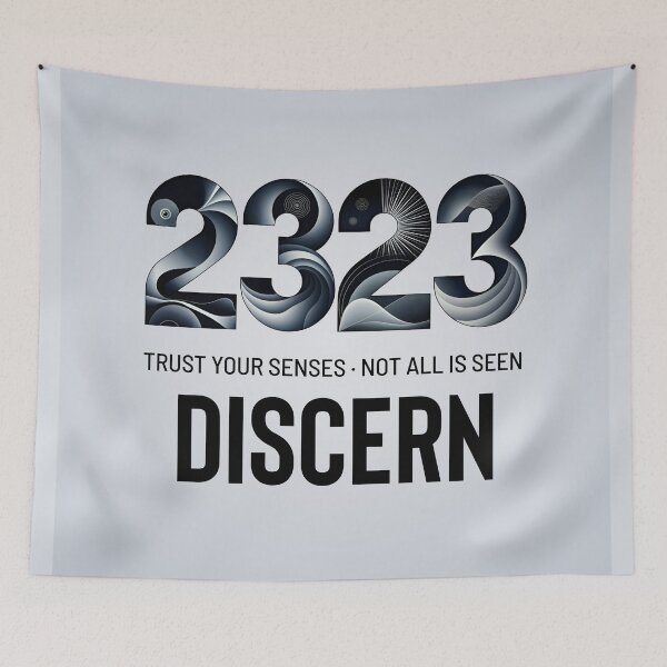 Item preview, Angel Number 2323 | Discern: Trust your senses. Not all is seen. designed and sold by SolaoLab.