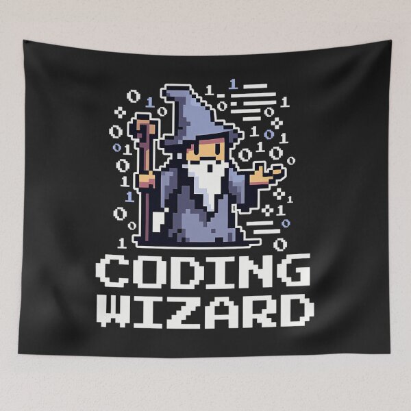 Item preview, Coding Wizard Pixel Fantasy Coder designed and sold by saumbogu.