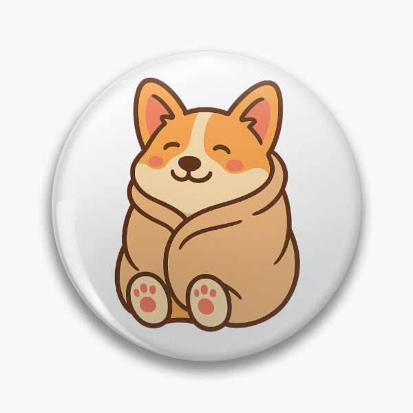 Item preview, Burrito Corgi – Cozy Wrapped Blanket Dog Sticker designed and sold by Tripconic.