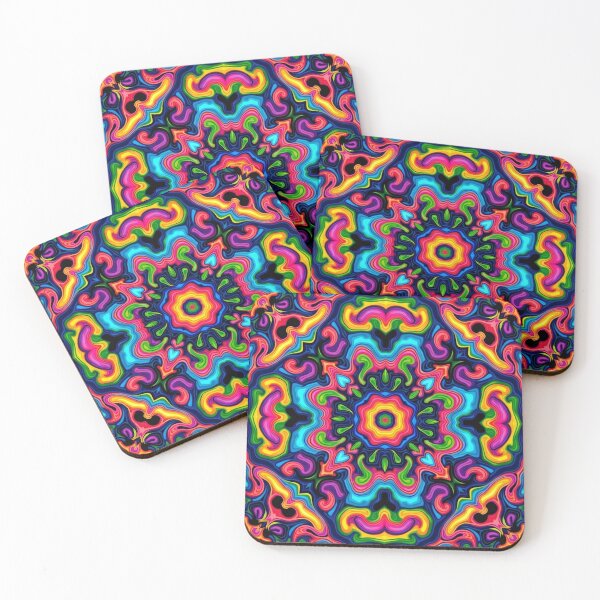 Item preview, Retro Psychedelic Shapes in Color Burst designed and sold by HLPsychDesigns.