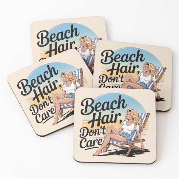Item preview, Beach Hair Don’t Care Fun Summer Quote designed and sold by Jollys-ArtShop.