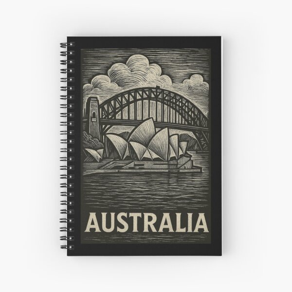 Item preview, Australia Linocut Style  designed and sold by Thistle-TShop.
