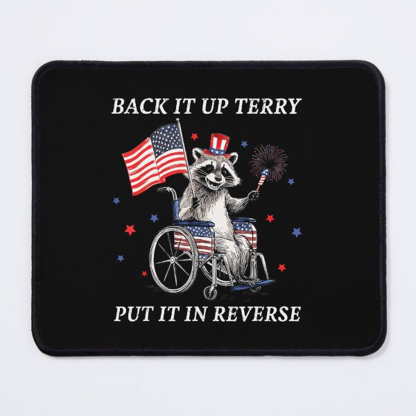 Item preview, Back It Up Terry Put It In Reverse Funny Racoon 4Th Of July Retro designed and sold by Cute-Collection.
