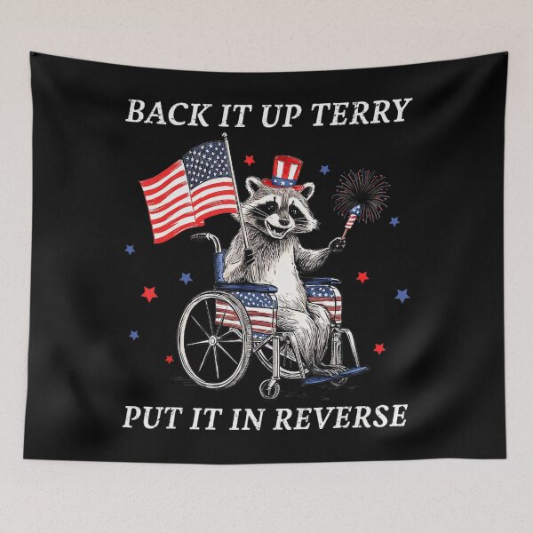 Item preview, Back It Up Terry Put It In Reverse Funny Racoon 4Th Of July Retro designed and sold by Cute-Collection.