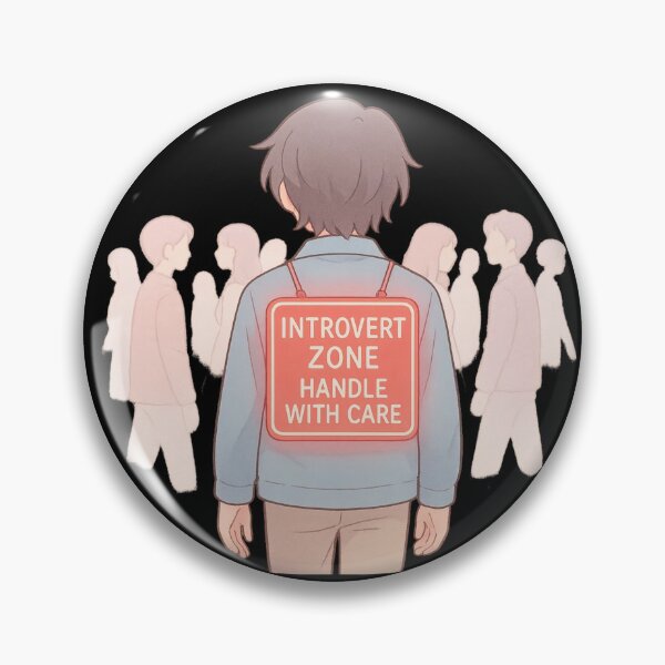 Aperçu de l'œuvre Alerte introvertie, à manipuler avec précaution, énergie sociale limitée créée et vendue par Creativityplace.
