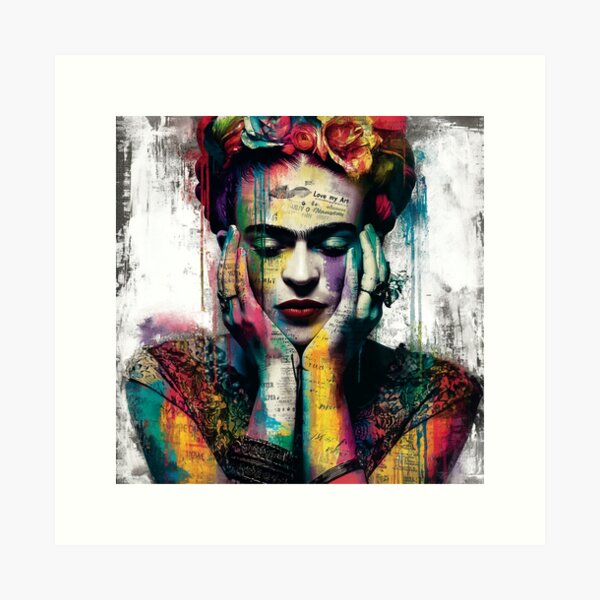 Aperçu de l'œuvre Frida Kahlo créée et vendue par Pop Art Rebel Prints.
