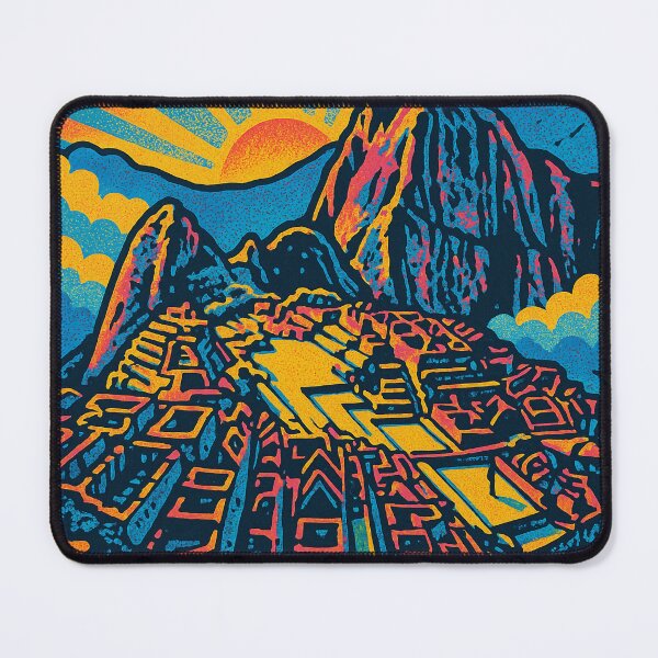 Item preview, Vibrant Retro Pop Art Travel Poster of Machu Picchu | Colorful Andean Landmark Illustration | Vintage Style Peru Travel Art | Iconic Mountain Ruins Design designed and sold by PaintedPixels01.